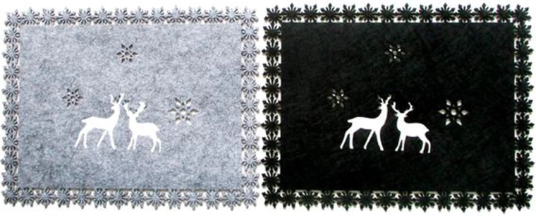 Božični podstavek iz filca 43 × 33 cm – pravokotne oblike, 2 različici