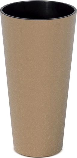 Cvetlični lonček Tubus Slim Eco Wood 30 cm z vložkom – naturo