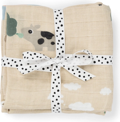 Done by Deer muslin cloths Tiny farm sand (2 pcs)