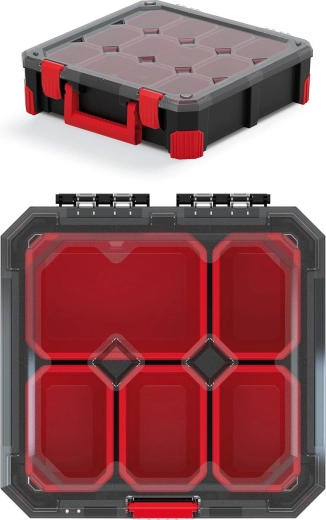 Organizator z 5 predalčki in prozornim pokrovom TITAN