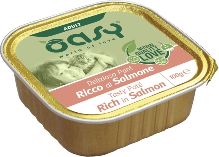 Oasy Tasty Pate Adult z lososom 100 g