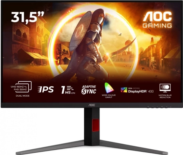 monitor 31,5" aoc u32g4u fast ips 4k 160 hz hdmi in displayport