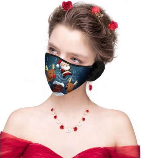 Božična maska z ušesnimi ščitniki – jelen