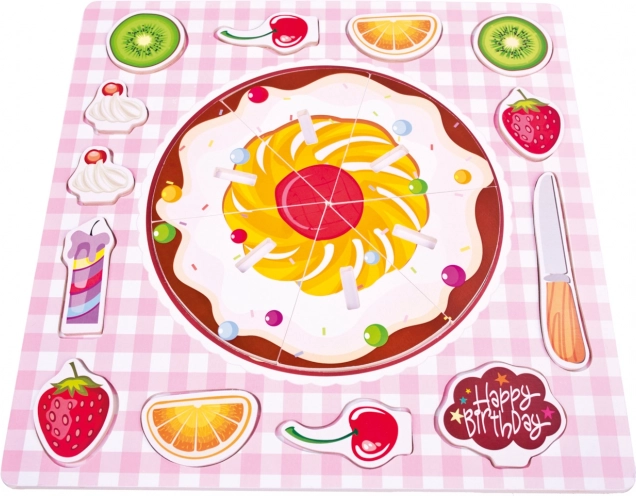 BINO lesena vstavljanka torta