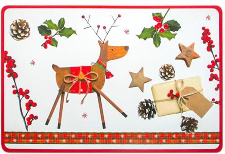 Božični plastični pogrinjek Toro z jelenom 28 × 43 cm