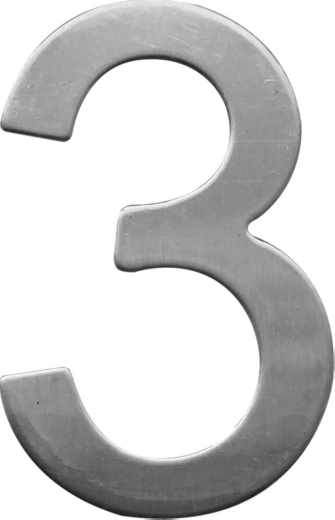 Hišna številka STAR 3 iz nerjavečega jekla 75 mm