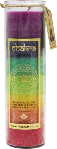 Dišeča sveča iz barvnega stekla granatno jabolko 320 g – dolga doba gorenja