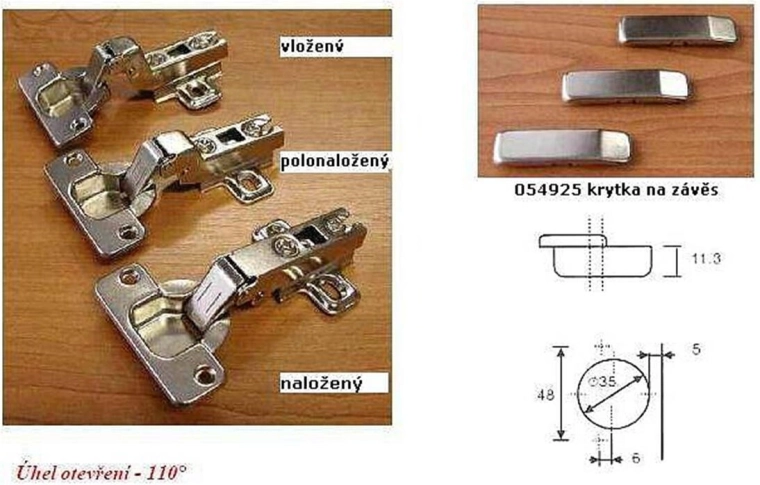 Pohištenski tečaj GS-C, vgradni, komplet 10 kosov