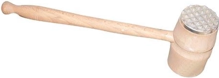 Enostranski tolkač za meso 33 cm les in kov