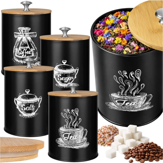 Ruhhy loft kitchen canisters 1.5 l - 4 pcs