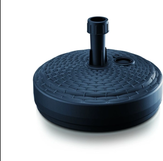 Antracitno stojalo za senčnik 39 cm, imitacija ratana, polnljivo 10 l