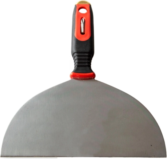 Nerjavno jekleno strgalo za suhomontažo 200 mm z bitom in gumiranim ročajem