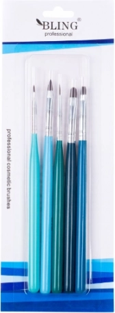 Komplet čopičev za okraševanje nohtov BLING Professional - 5 kosov