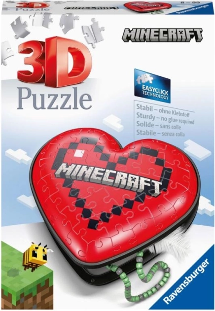 Ravensburger 3D sestavljanka srce Minecraft, 54 koščkov