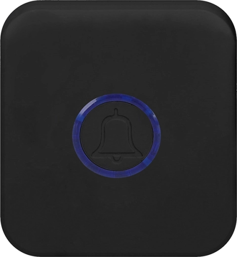 Solight wireless plug-in doorbell with battery-free push button, 150 m, black