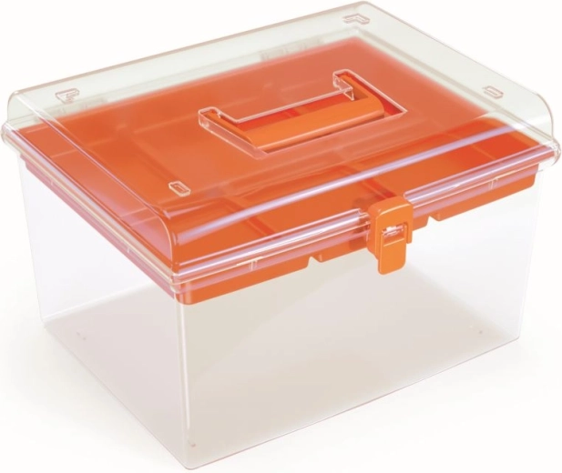 Plastični organizator za delavnico 292 × 250 × 185 mm, oranžen