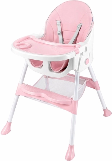 Jedilni stolček Baby Mix Nora, rožnata dusty pink