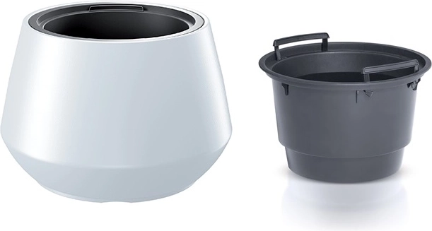 Cvetlični lonec z vložkom 43,6 cm bel – eleganten in trpežen plastičen ovitek za rastline