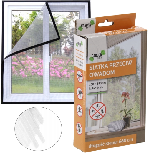 Mreža proti žuželkam 150 × 180 cm bela