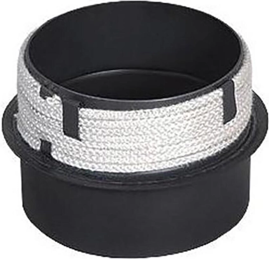 Prehod v dimnik 200/200 mm s tesnilno vrvico, dolžina 160 mm, debelina 1,5 mm, črn