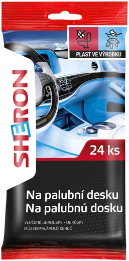 Vlažilni robčki za armaturno ploščo SHERON 24 kos