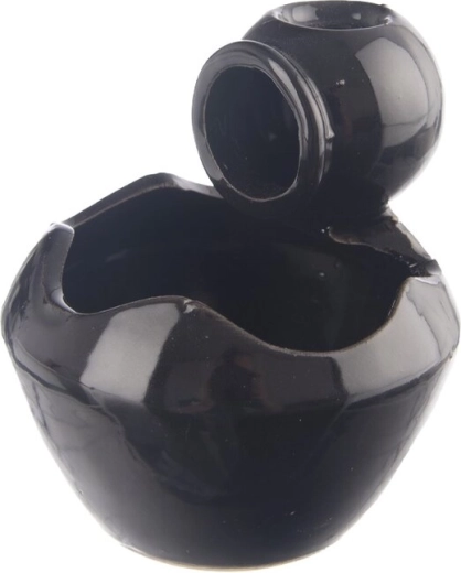 Keramična kadilnica črna 9 × 9 × 9 cm