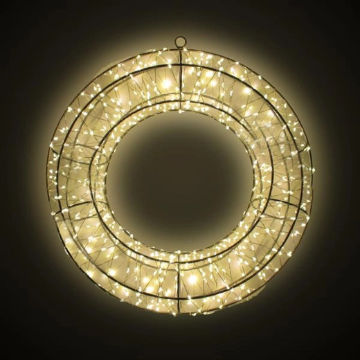 Dekorativni kovinski 3D LED venec 36 × 7 × 36 cm