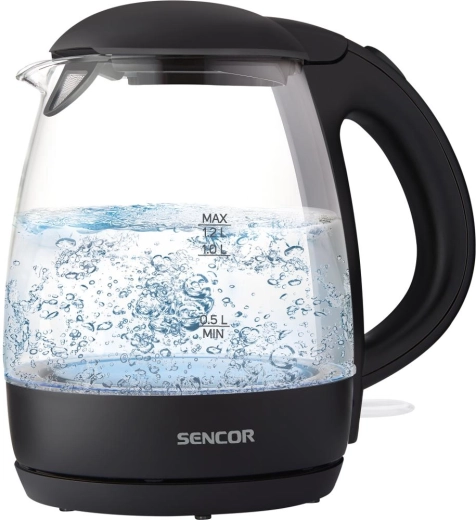 Sencor stekleni električni grelnik vode 1,2 l