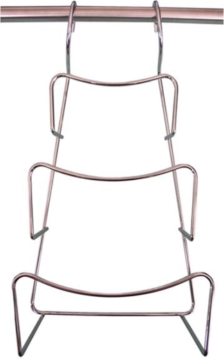 Viseči nosilec za pokrovke, kromirano kovinsko stojalo, 3 položaji