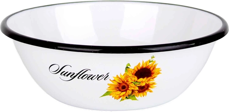 Emajlirana skleda s sončnicami 16 cm