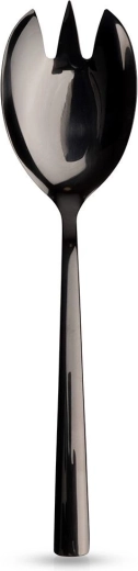 Orion black stainless steel salad spoon 25 cm