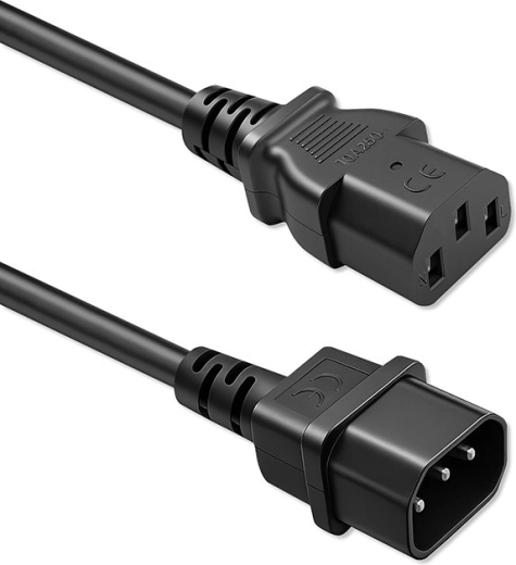 Napajalni kabel Schuko – IEC C13 za C14, 3×0,75 mm², 2 m, baker Qoltec