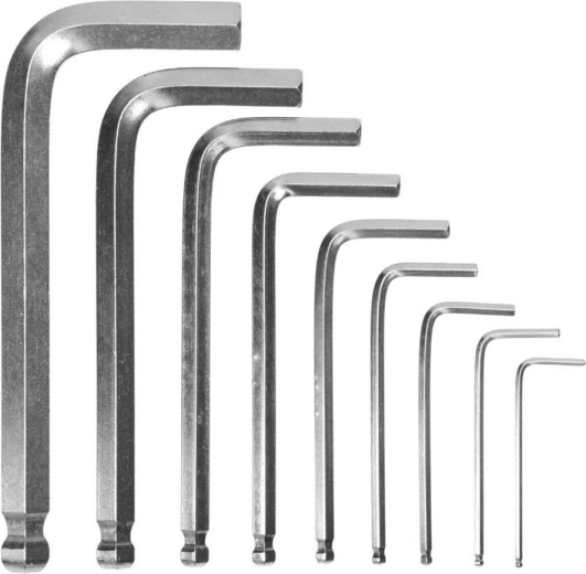 Set imbus ključev s kroglico 1,5–10 mm DREL