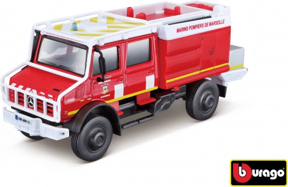 Bburago reševalno vozilo Mercedes‑Benz Unimog U5023 Gasilci 1:50