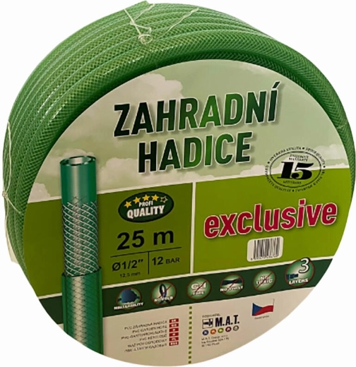 Garden hose 1/2" 25 m transparent green