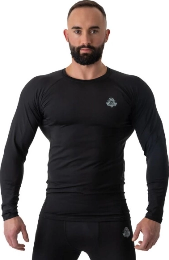 Moški kompresijski rashguard DBX Bushido RSL Black z dolgimi rokavi