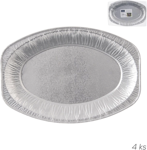 Aluminijasti servirni in žar pladenj 33 × 23 cm (4 kosi)
