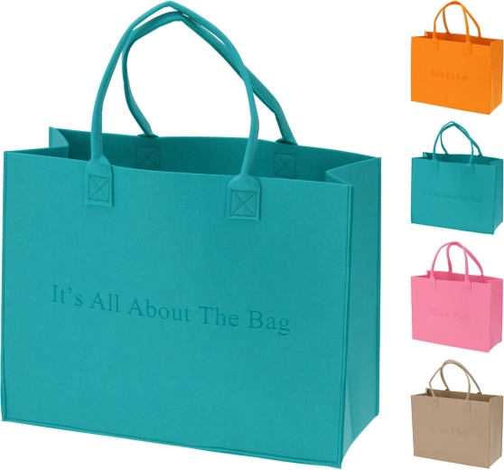 Volnena nakupovalna torba 44 × 34 × 18 cm, 3 mm, mešanica barv