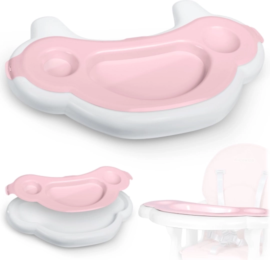 Rožnat pladenj za hranilni stolček Ricokids Sinco