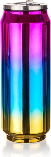 Termo pločevinka BE COOL 0,43 l mavrično rožnata nerjaveče jeklo