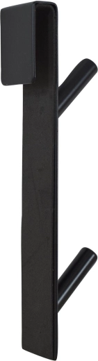 Vrhnje obešalo za vrata z 2 kavlji iz nerjavečega jekla, črno