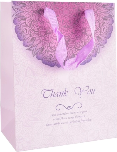Darilna papirnata vrečka Thank You 16 × 10 × 32 cm