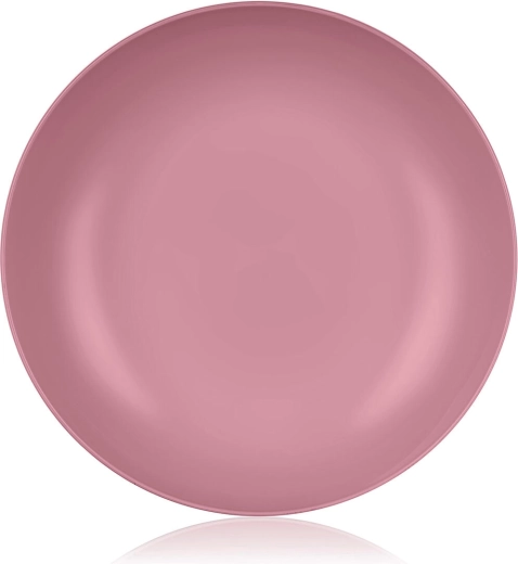 Globok krožnik 22 cm Culinaria temno rožnat plast