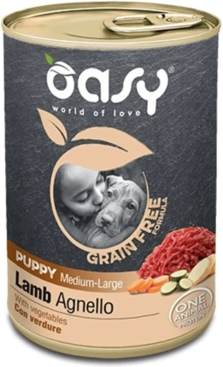 Oasy Grain Free za mladiče srednjih in velikih pasem, jagnjetina 0,4 kg
