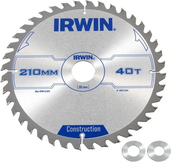 List krožne žage IRWIN 210 mm, 40 zob, ATB za les