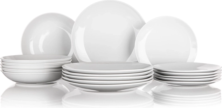 Porcelanasti jedilni set MARION, 18-delni, bel