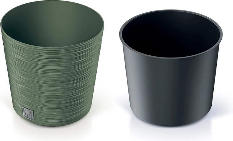 Cvetlični lonec Furu Round 25 cm zemeljsko zelen