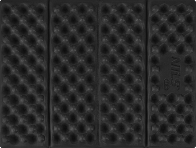 Zložljiv penasti sedež z refleksno plastjo NILS Camp, črn