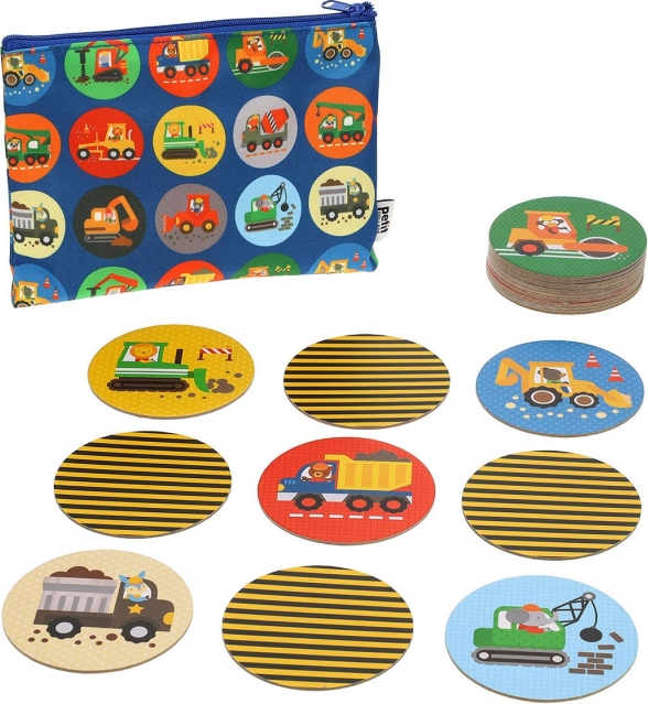 Petit Collage spominske kartice Gradbeni stroji