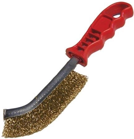 Ročna žičnata krtača PUNK z medeninasto žico 0,3 mm